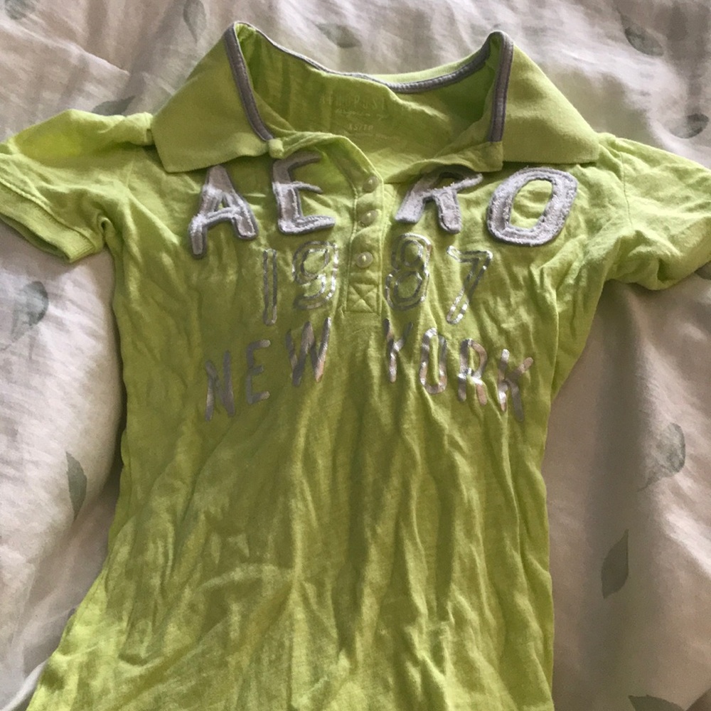 aeropostale yellow polo shirt